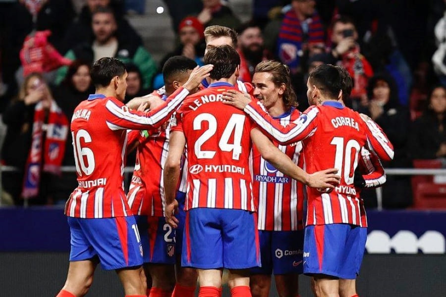 Les joueurs de l'Atletico Madrid